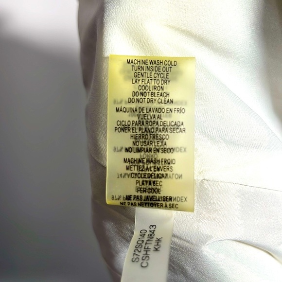 Calvin Klein Geometric White/Taupe Fully Lined Knee Length Skirt Size 8 - Picture 5 of 6